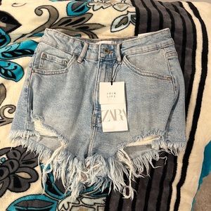 Light washed blue Jean shorts